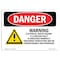 Signmission OSHA Danger Sign, 7" Height, 10" Width, Rigid Plastic, Warning Electrical Shock Hazard, Landscape OS-DS-P-710-L-2235 - alternate 1